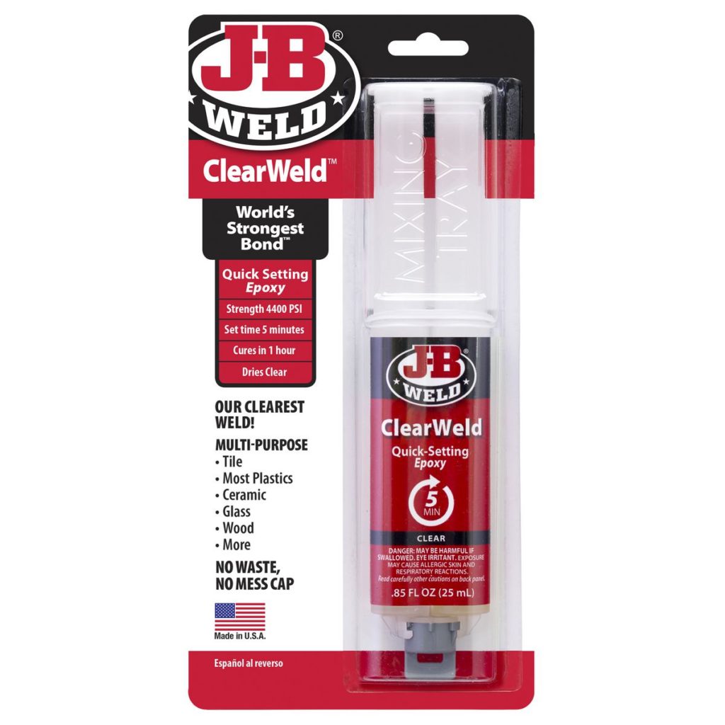 JB Weld ClearWeld Epoxy Adhesive Syringe Mixer 25ml - 261411 | VIC ...